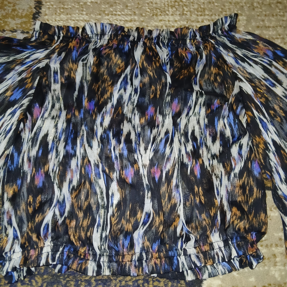 Vici Multicolor Ruffled Blouse - Picture 3 of 5